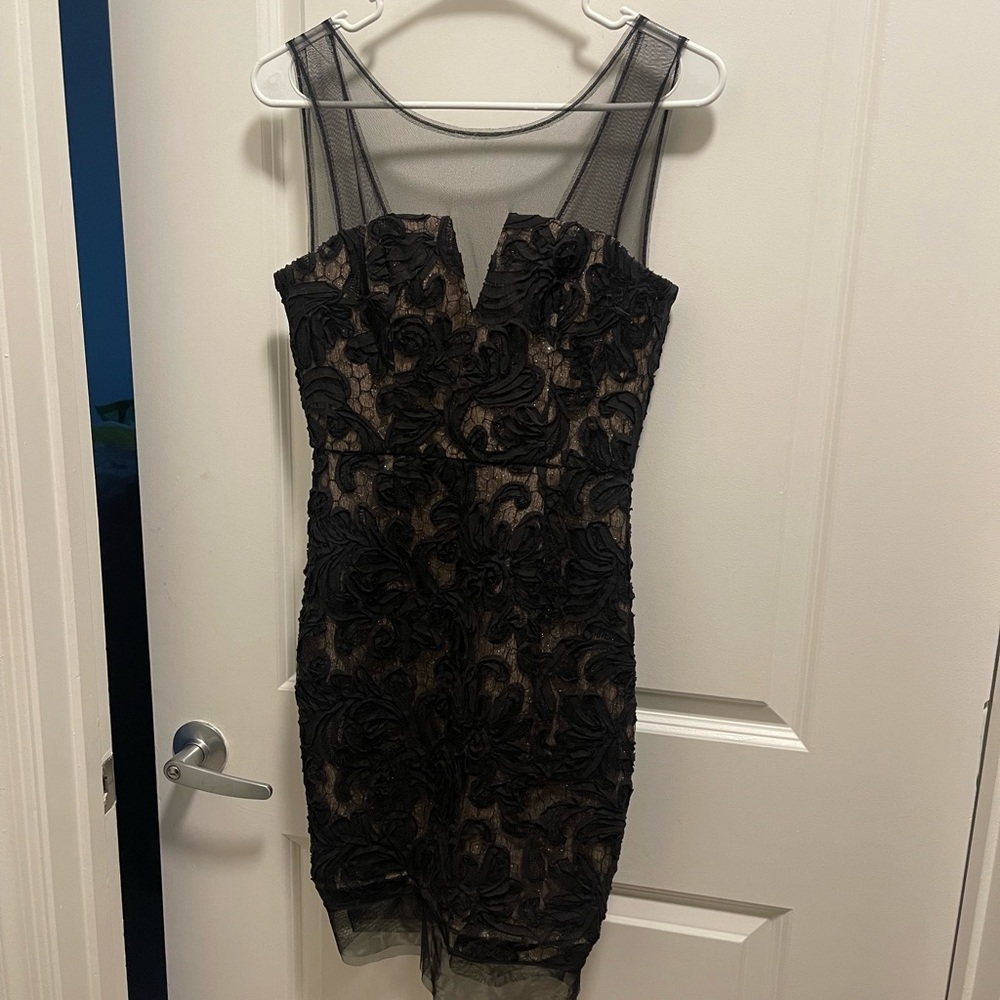 BCBGMAXAZARIA Black Cocktail Abigail Dress SZ 2